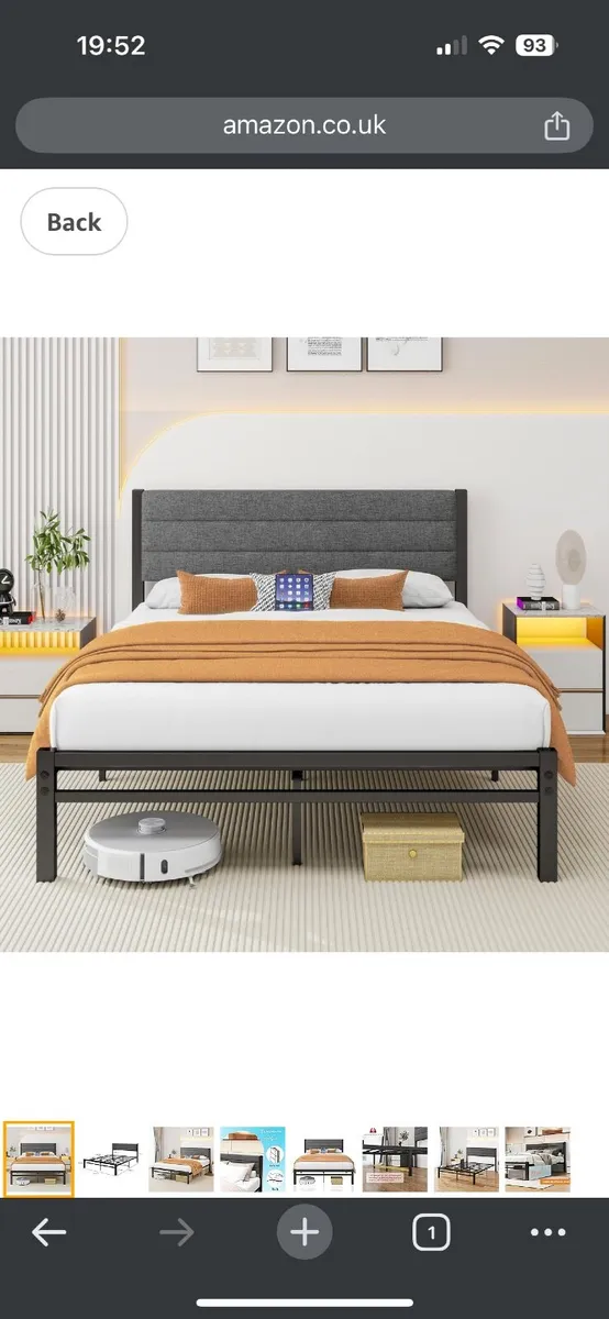 Metal frame double bed - Image 3