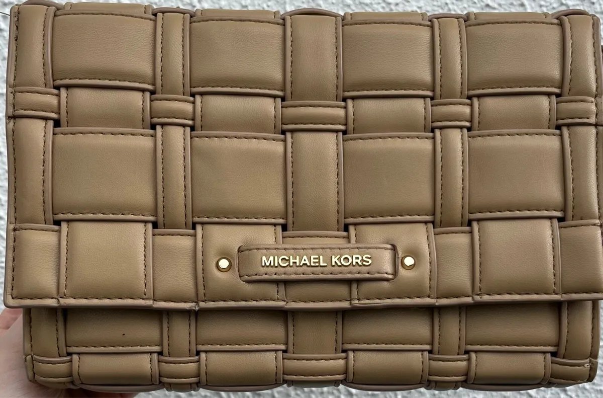 Michael Kors Woven Crossbody Handbag - Image 1
