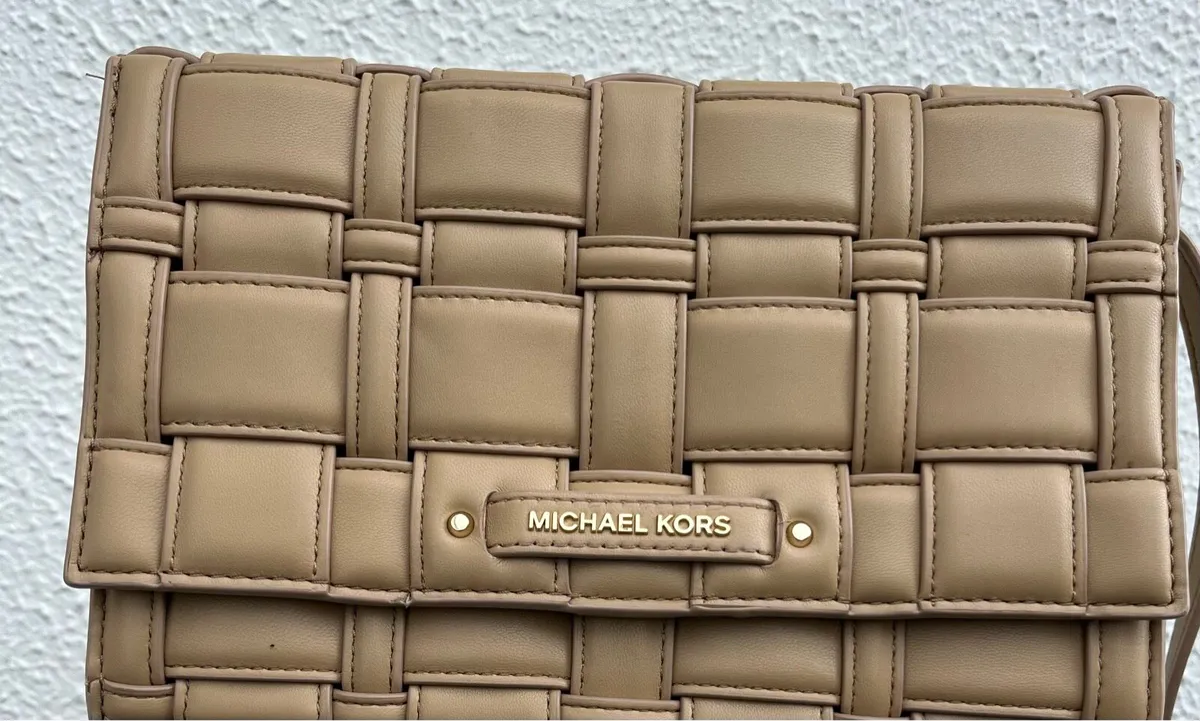 Michael Kors Woven Crossbody Handbag - Image 3
