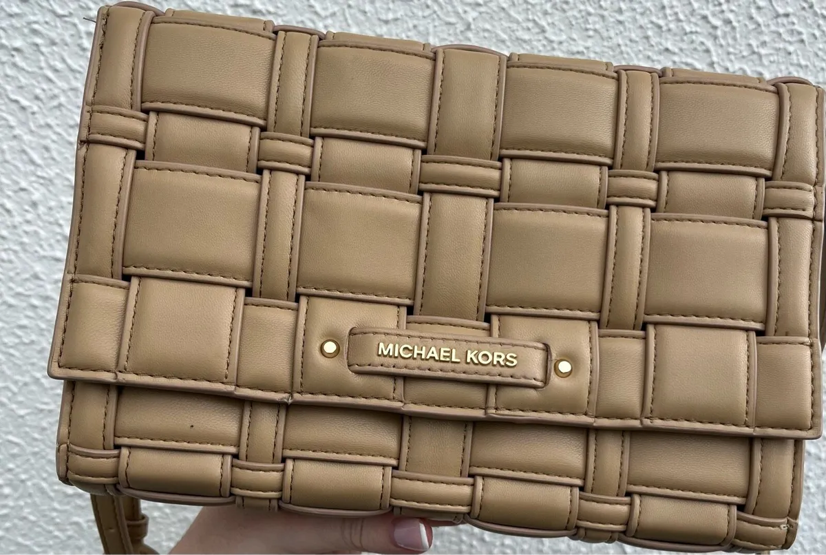 Michael Kors Woven Crossbody Handbag - Image 4