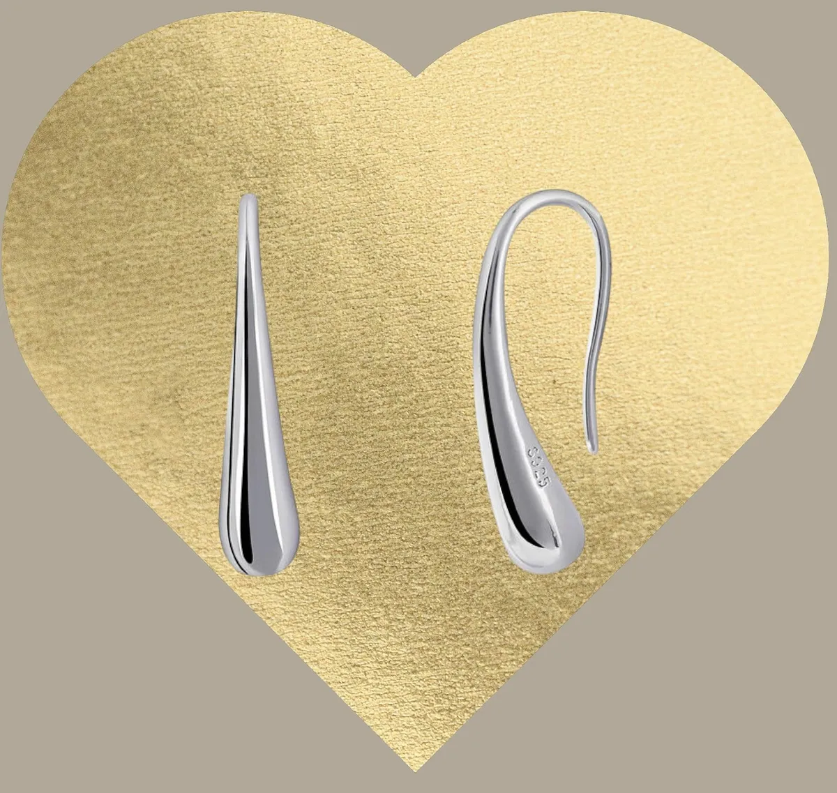 BN Silver Teardrop Earrings-Ex Display - Image 1