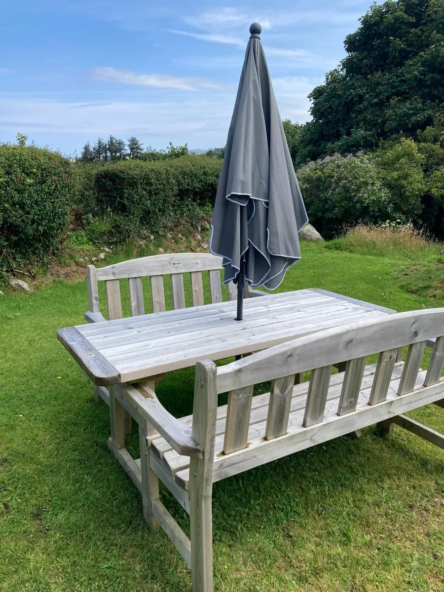 Woodford Ashford Patio Table Benches 2/3 Seater - Image 1