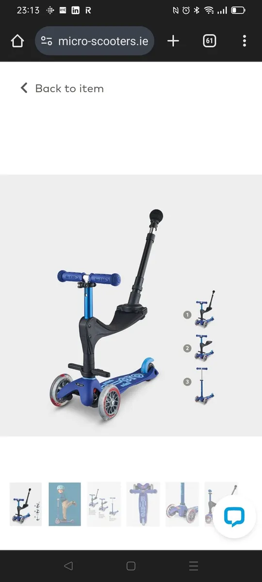 seat for mini micro scooter with push handle - Image 3
