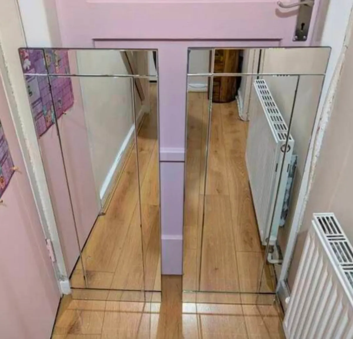 PAIR OF CONTEMPORARY WALL MIRRORS - Image 1