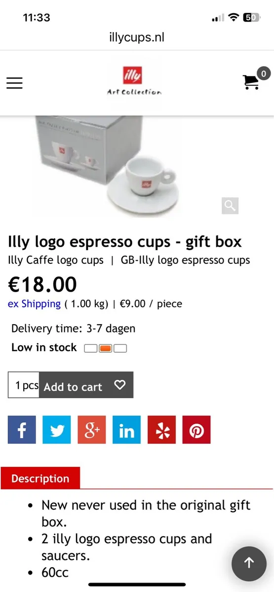 Illy Logo Espresso and Lungo cups and saucers - Image 4