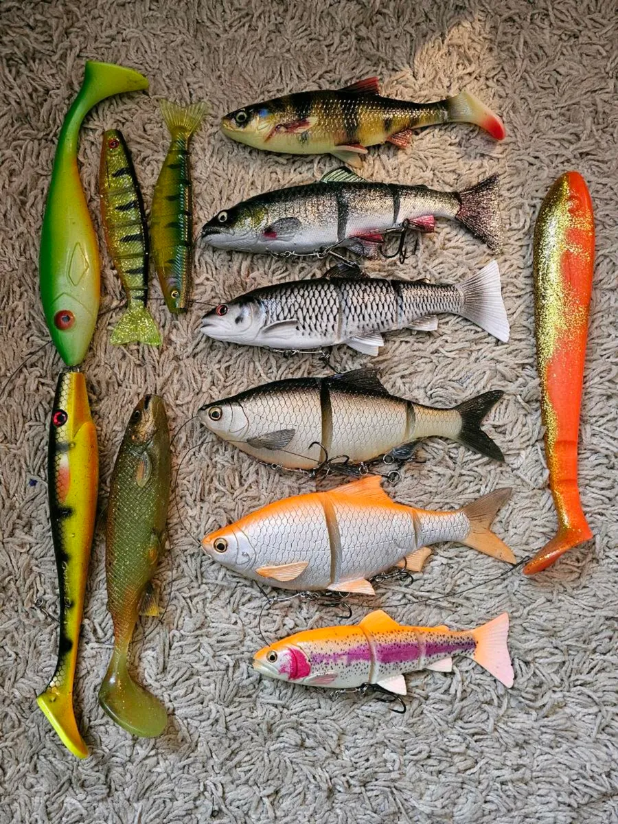 16 big soft  lures for pike (40cm trolling lures) - Image 1
