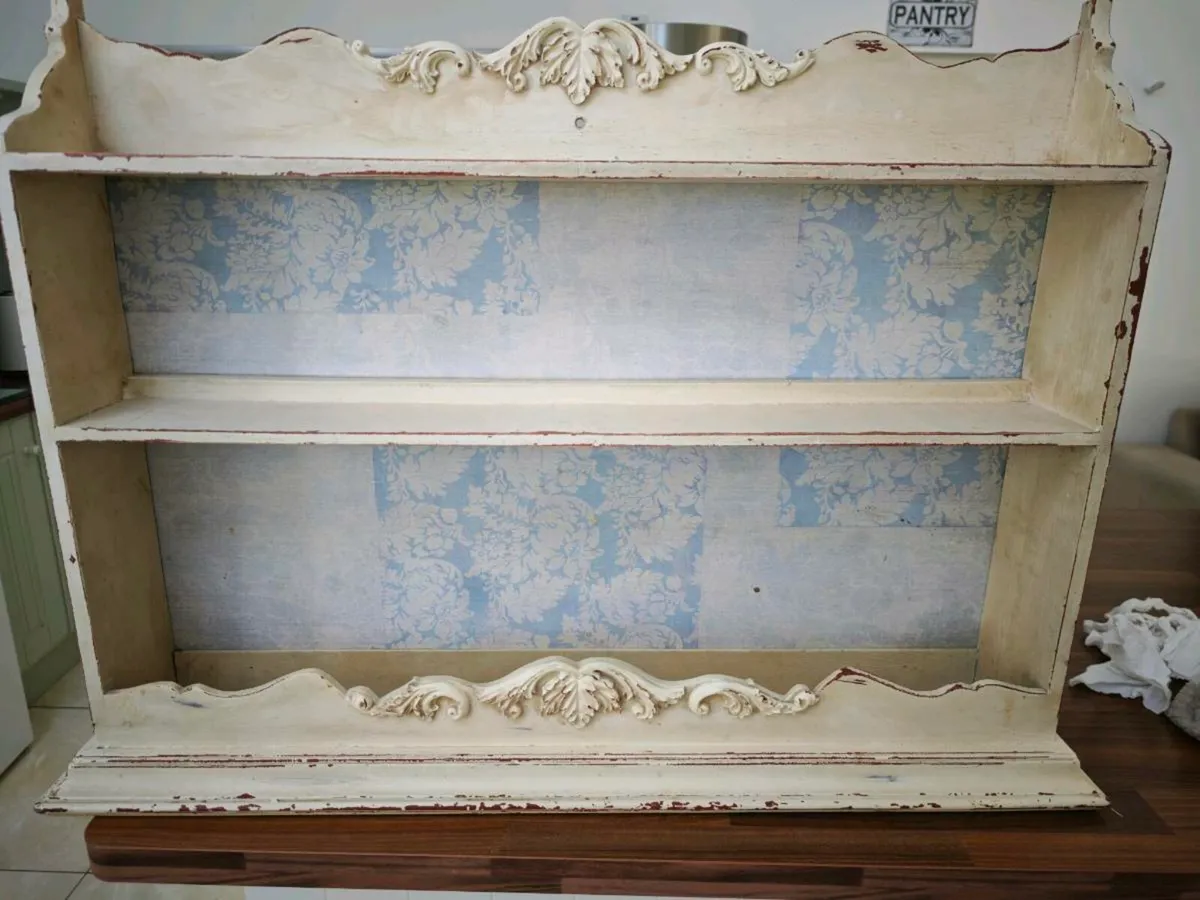 Bespoke shabby chic shelving unit - Image 1