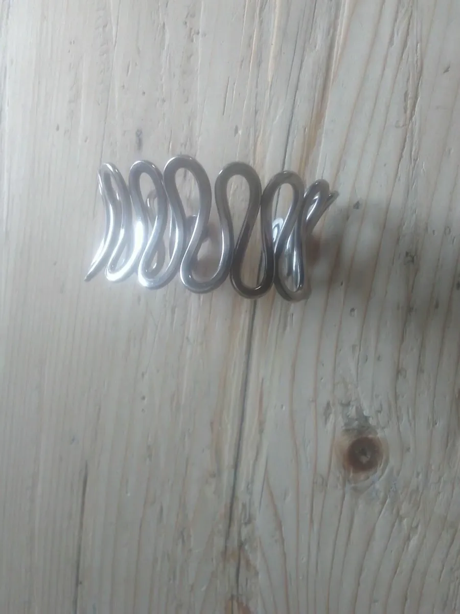 STERLING SILVER VINTAGE SWIRL WIDE CUFF BANGLE - Image 4