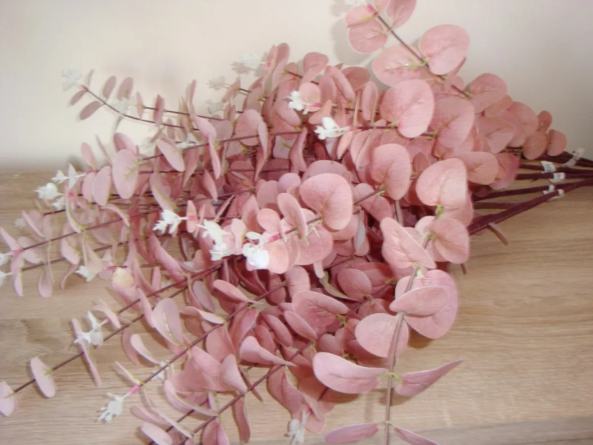 Artificial 8 eucalyptus stems - NEW New with tags - Image 1
