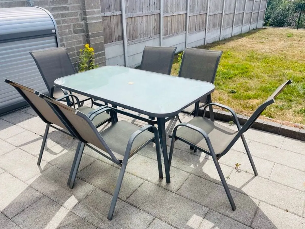 7 Piece Seville Garden Dining Set - Table and Chairs - Image 1