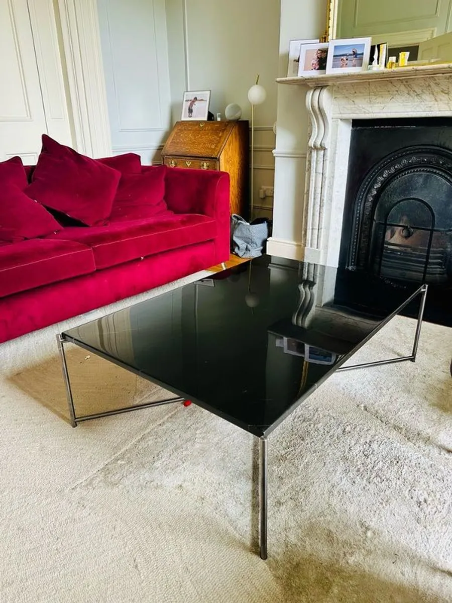 Black marble rectangular coffee table - Image 2