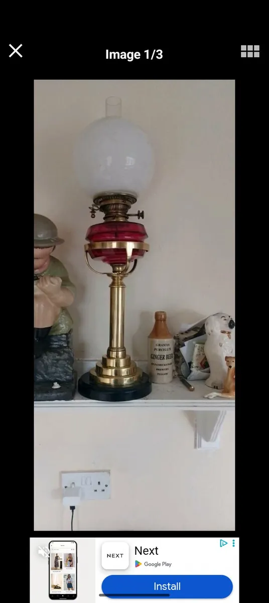 Victorian oil lamp - Image 1