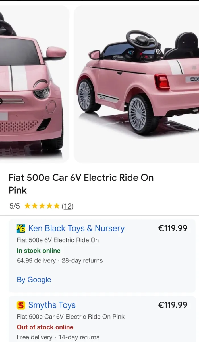 Fiat 500 kids electric car - Image 1