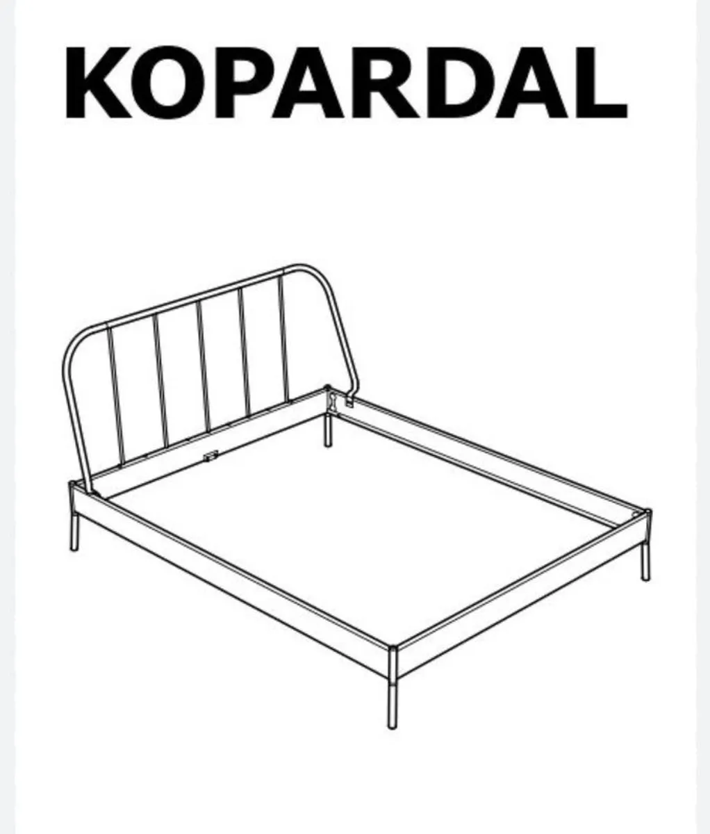 Double bed frame - Grey Steel - Image 4