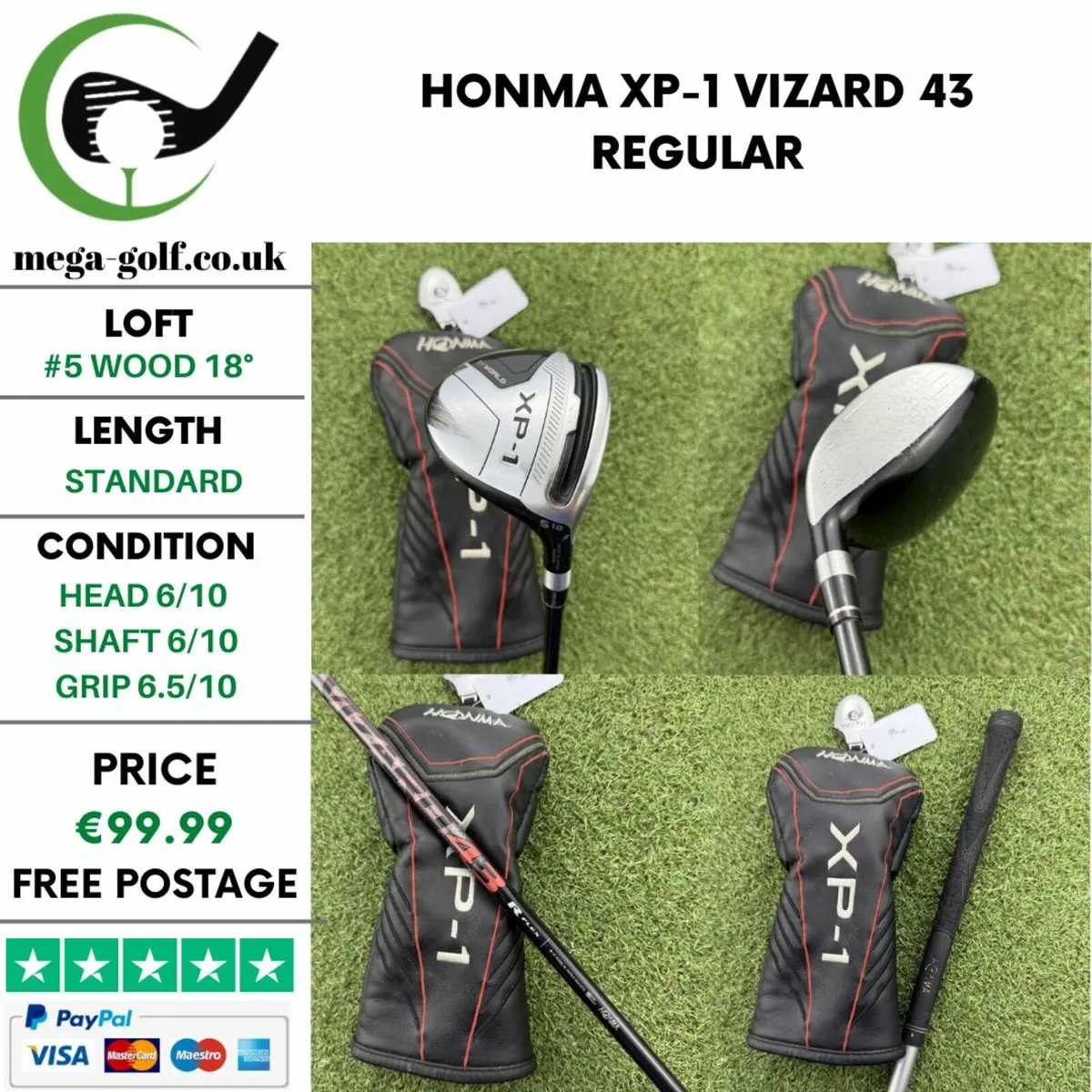 HONMA XP-1 #5 WOOD 18° / VIZARD 43 REGULAR - Image 1