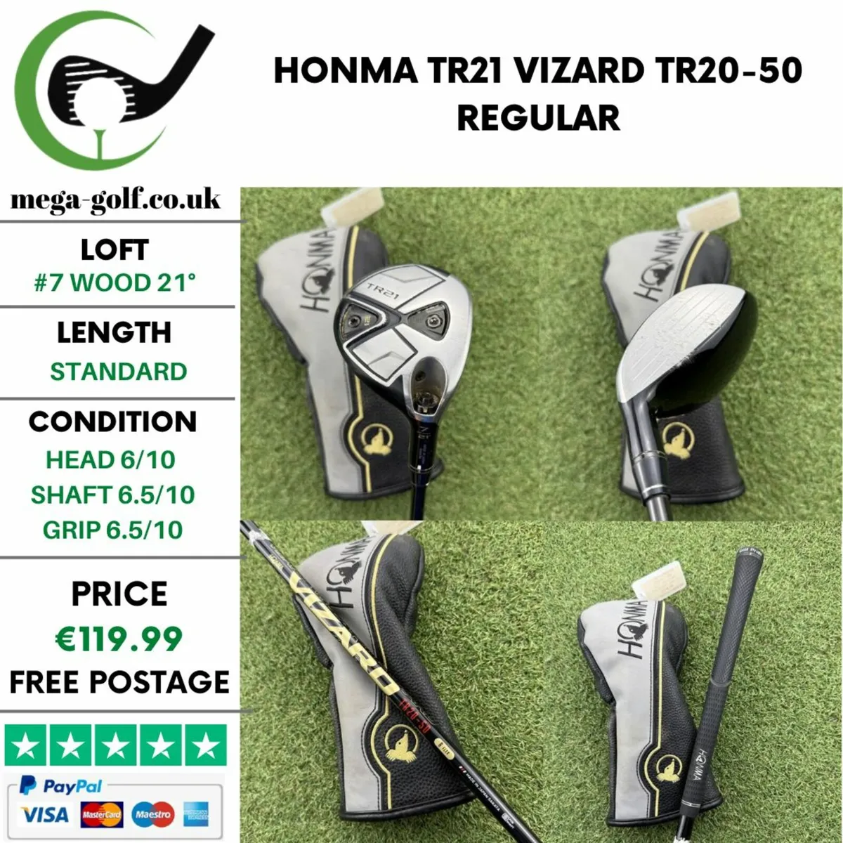HONMA TR21 #7 WOOD 21° / VIZARD TR20-50 REGULAR - Image 1