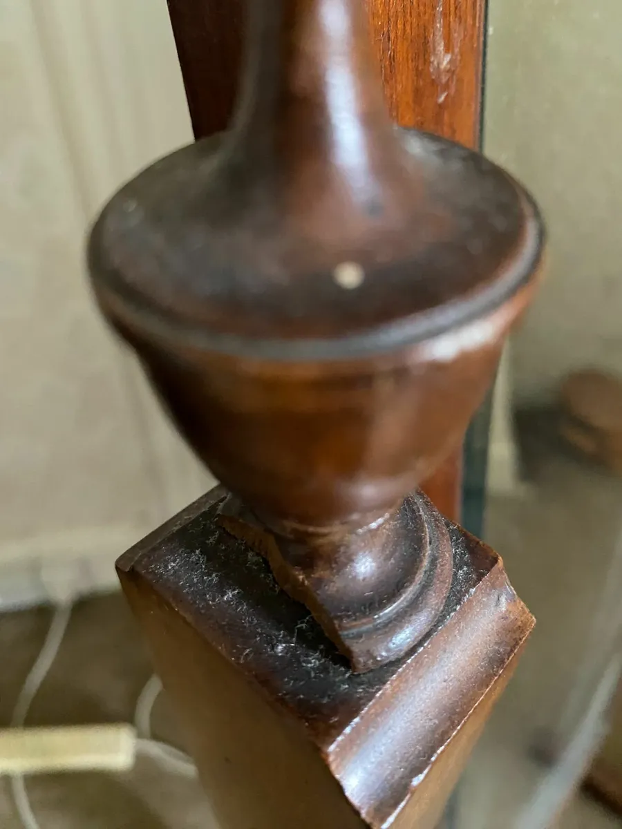 Mid 20th Century Cheval Mirror on ceramic castors. - Image 3