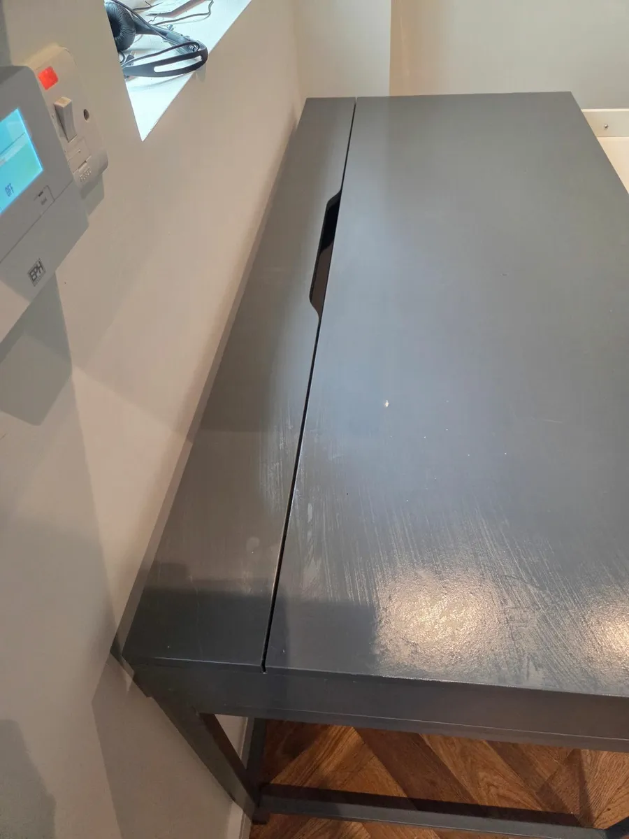 Home office desk for sale - Ikea Alex dark grey - Image 2