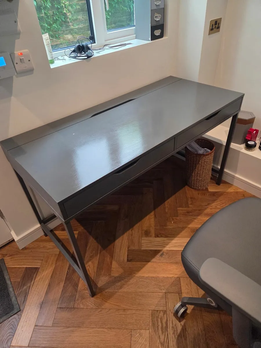 Home office desk for sale - Ikea Alex dark grey - Image 1