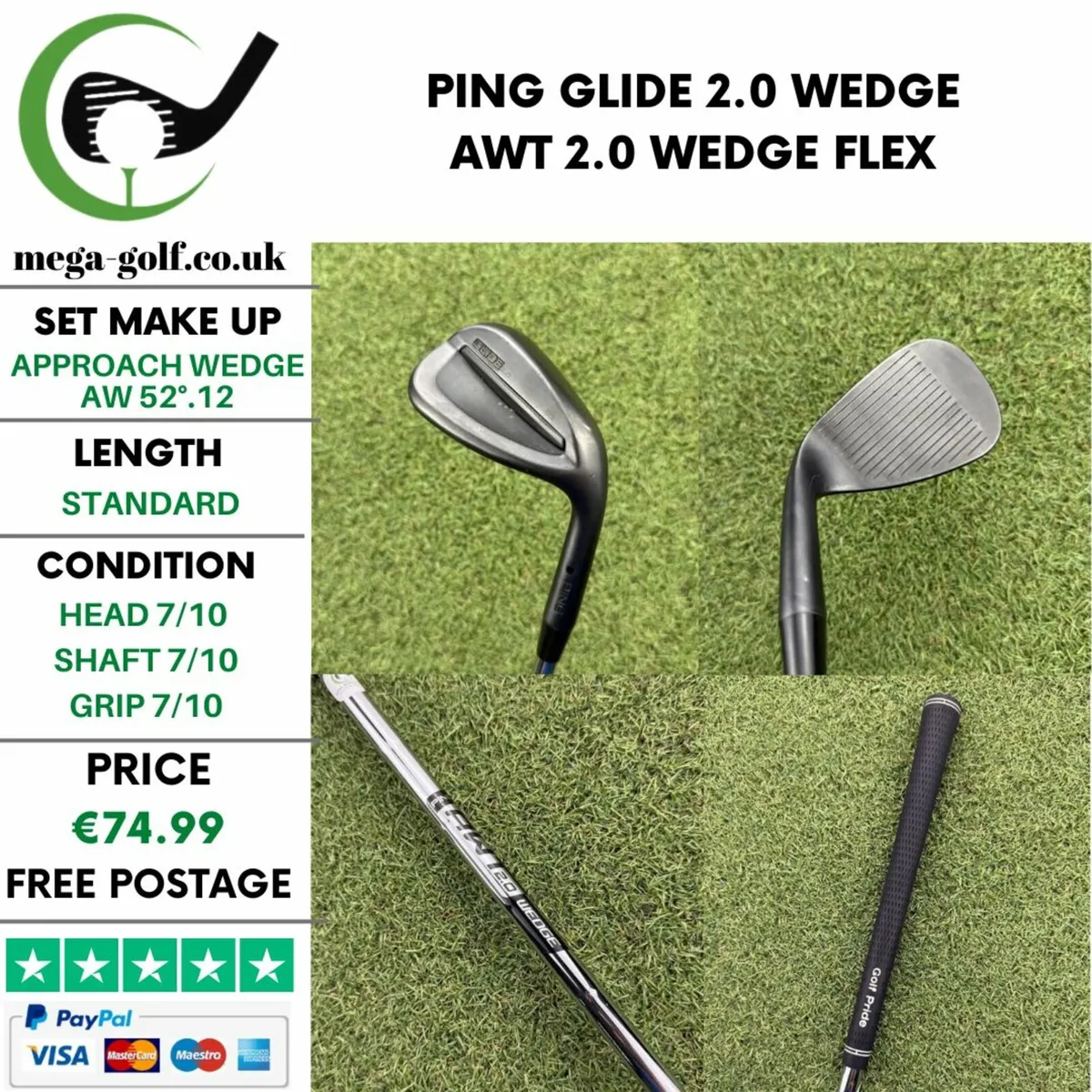 PING GLIDE 2.0 WEDGE AW 52°.12 / AWT 2.0 WEDGE - Image 1