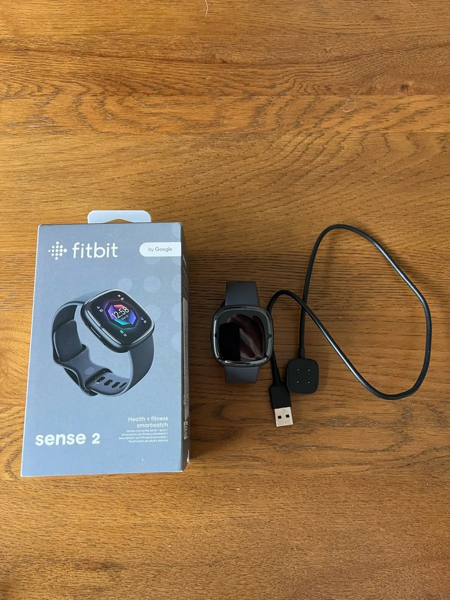 Fitbit Sense 2 Grey strap and Graphite Face - Image 2