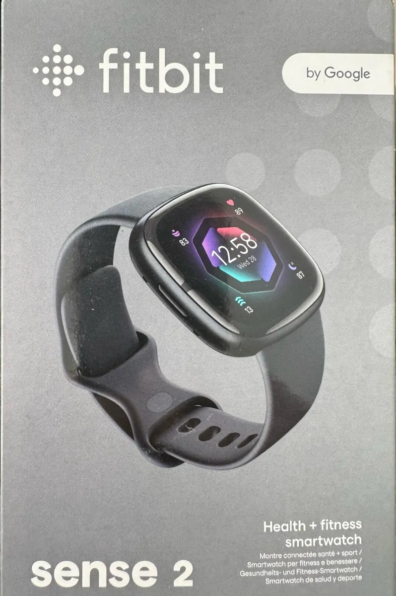 Fitbit Sense 2 Grey strap and Graphite Face - Image 3