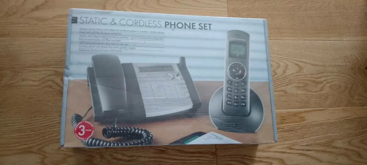 Static & Cordless Phone Set