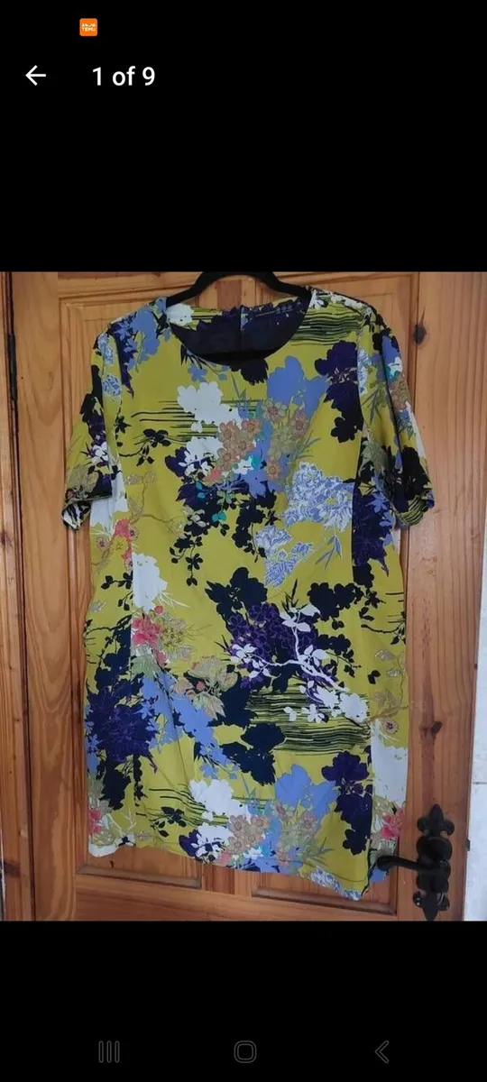 Floral Oriental print shift mini dress (free post) - Image 1