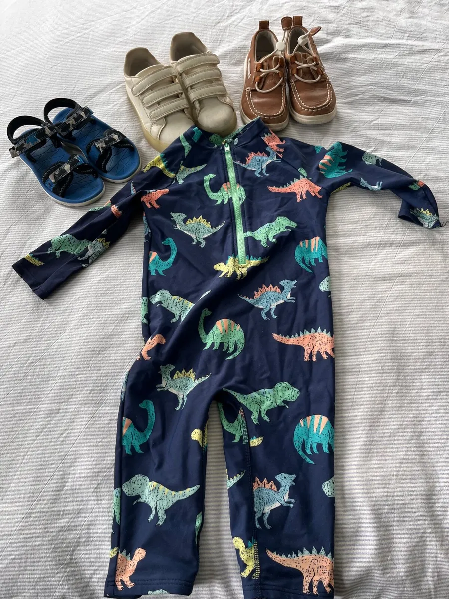 Clark’s Shoes & M&S Sunsuit 3-4 Years - Image 1