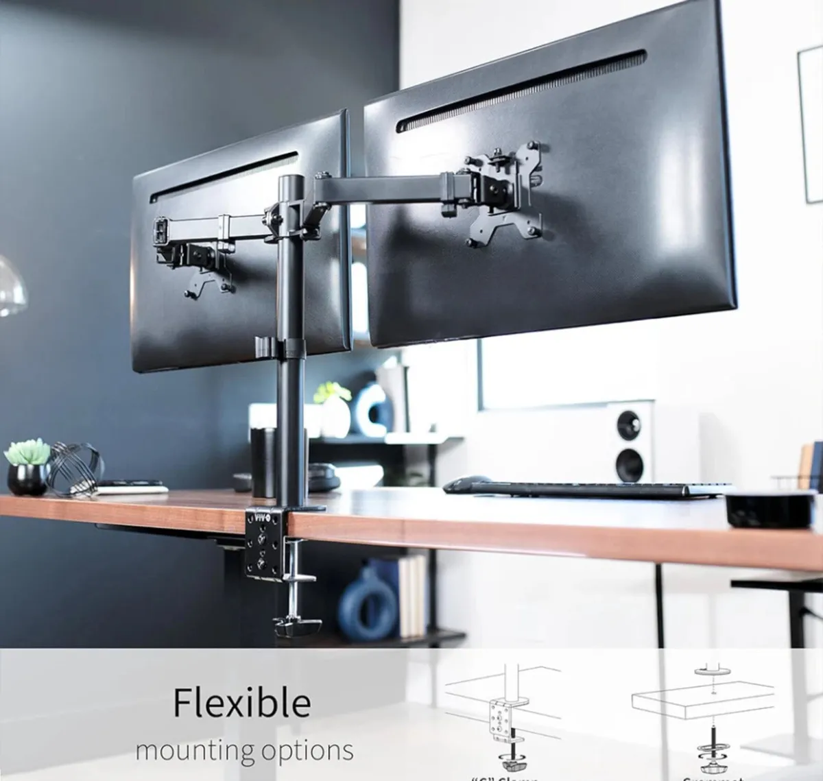 Double Monitor Mount Dual Arm Desk NEW - Image 1