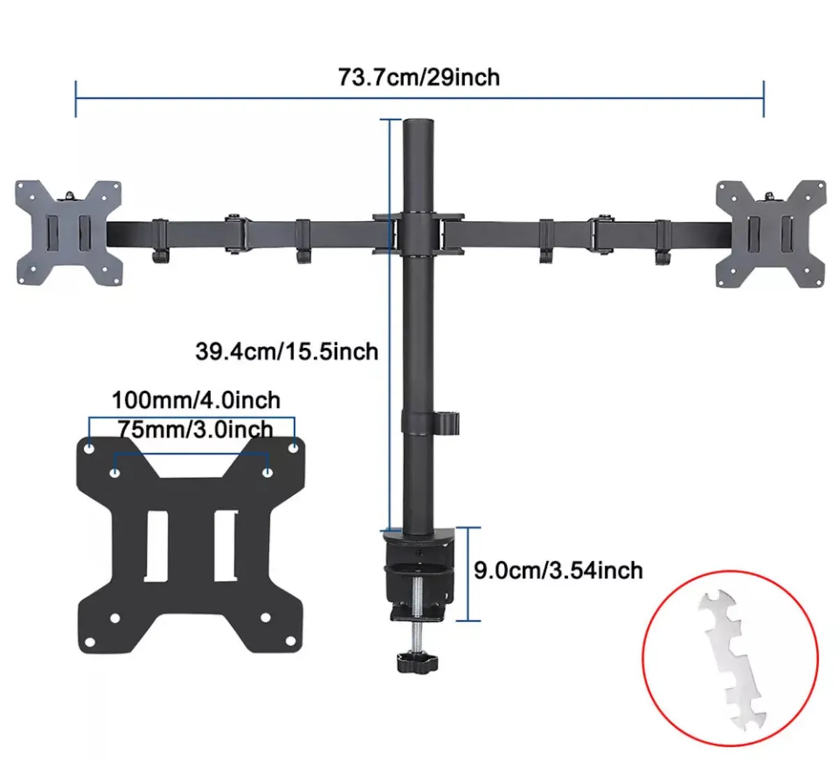 Double Monitor Mount Dual Arm Desk NEW - Image 2