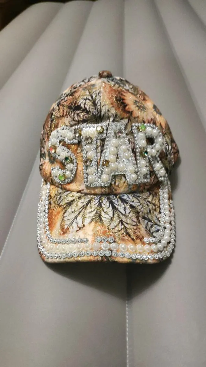 (RARE) Sparkling "STAR" Embellished Baseball Cap - - Image 1