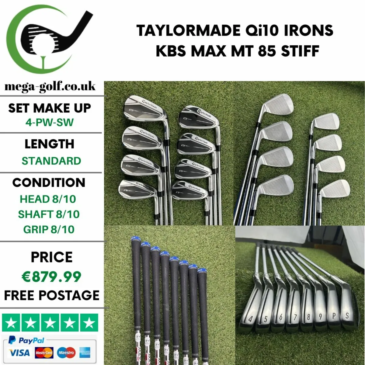 TAYLORMADE Qi10 IRONS / 4-PW-SW / STIFF - Image 1