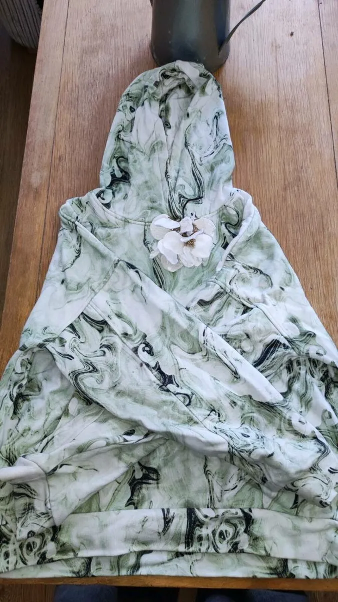 (Rare) Oversized Sage Green Marble Swirl Hoodie -