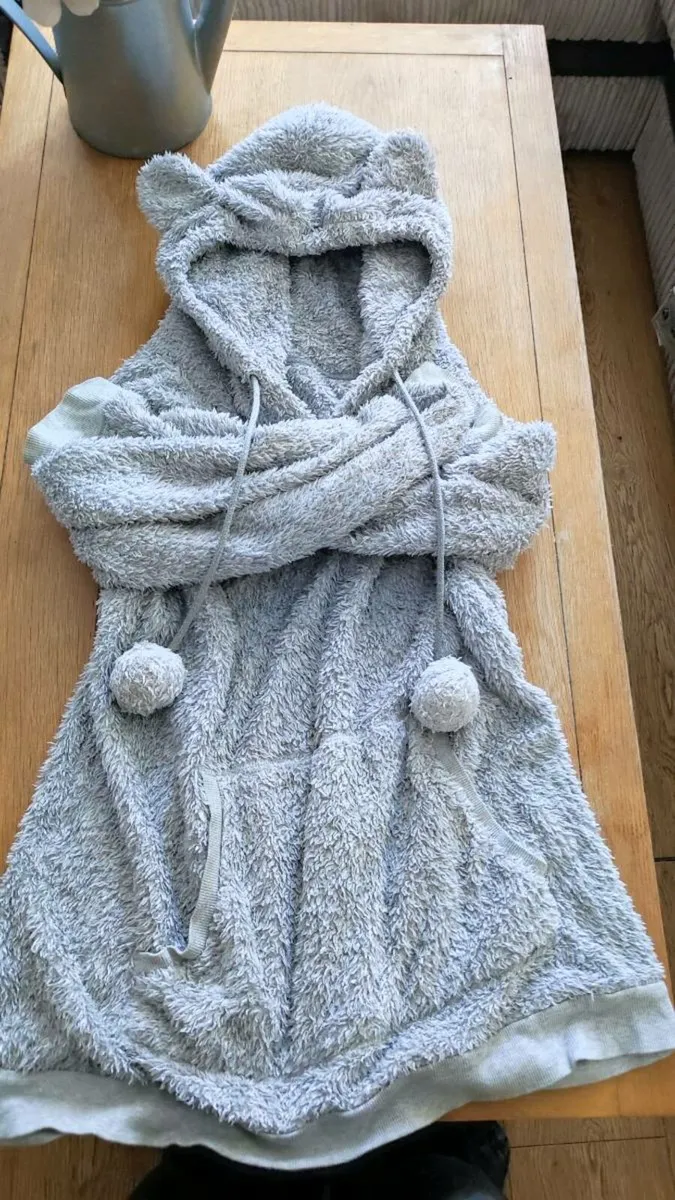 Fluffy Cute Bear Ears Hoodie, Loungewear - Image 1