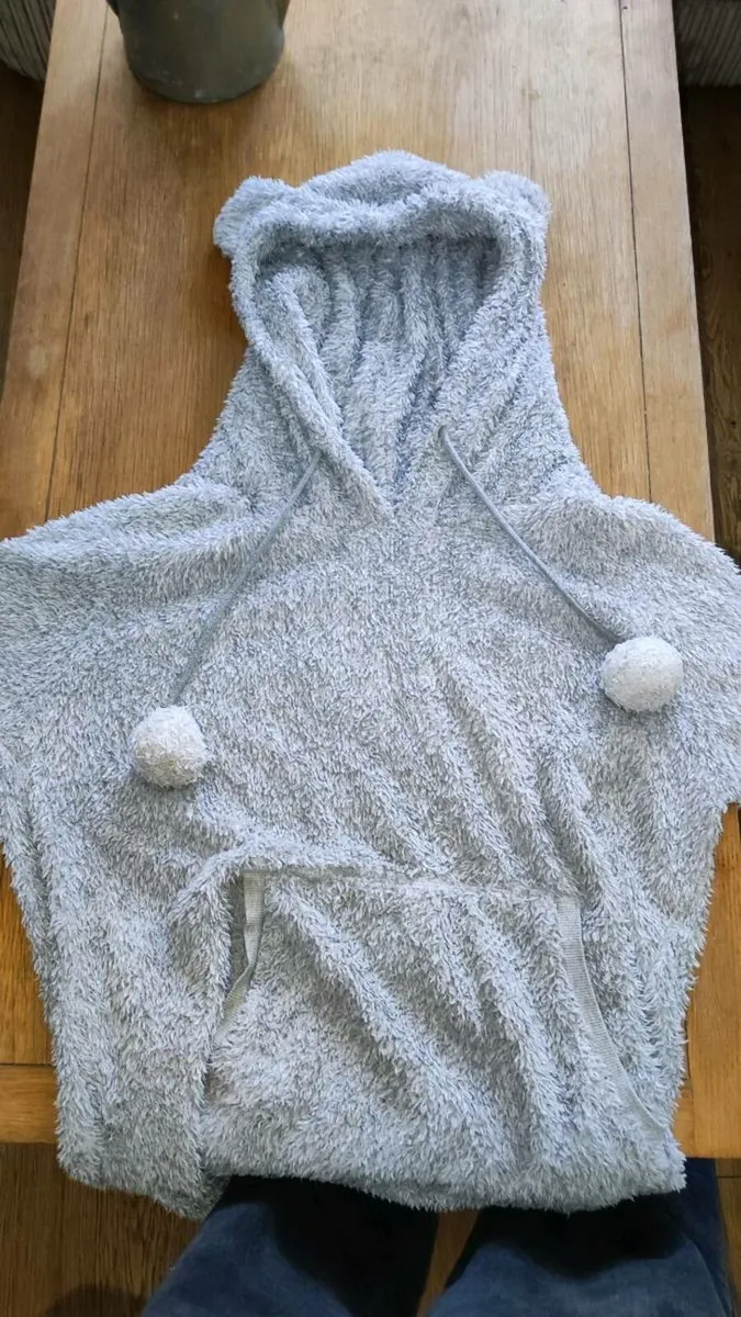 Fluffy Cute Bear Ears Hoodie, Loungewear - Image 2