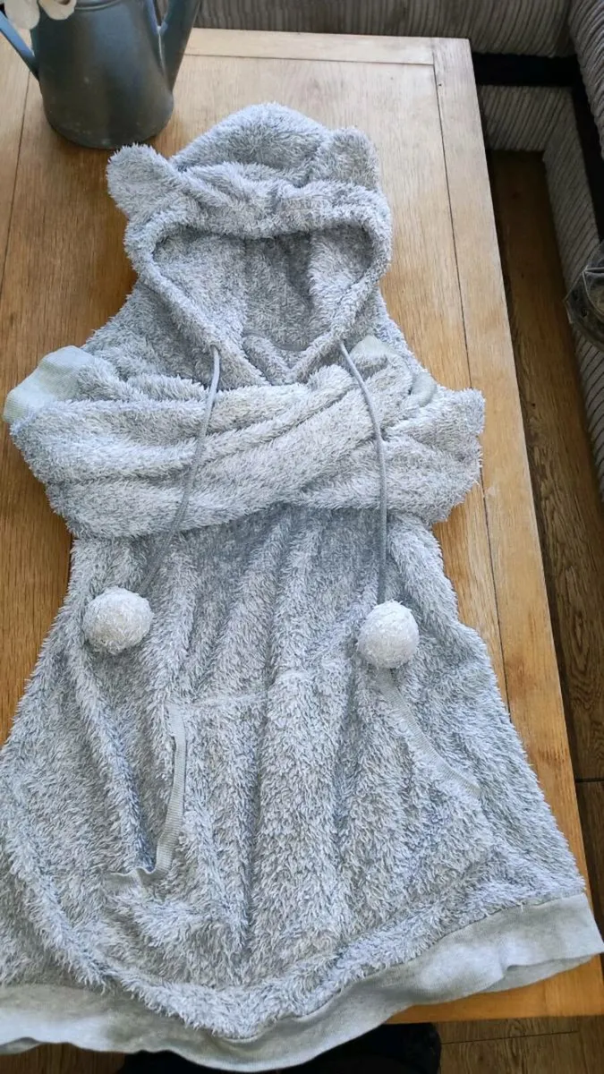 Fluffy Cute Bear Ears Hoodie, Loungewear - Image 3