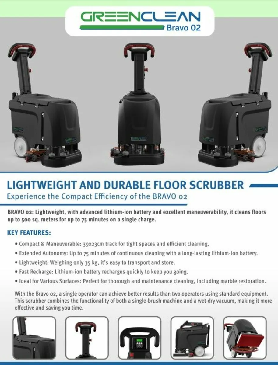 Bravo 2 Scrubber Dryer Floor cleaner - Image 1