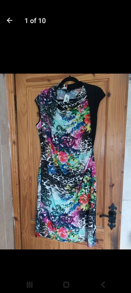 Tia multicoloured dress with tags (free postage) - Image 1