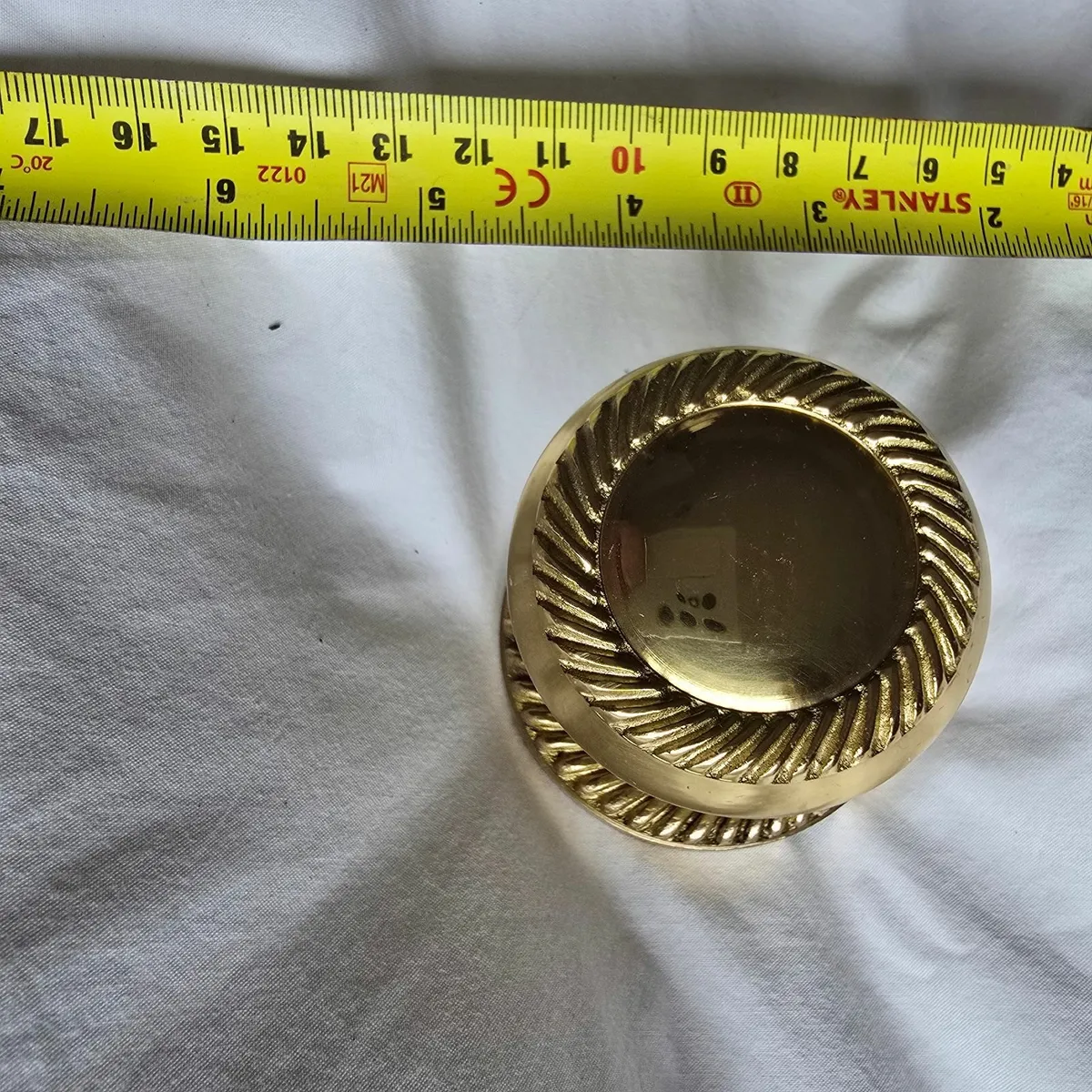 3 Brass Door Knob Sets (Rope-Edge Design) - Image 2