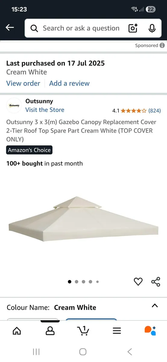 Gazebo cover