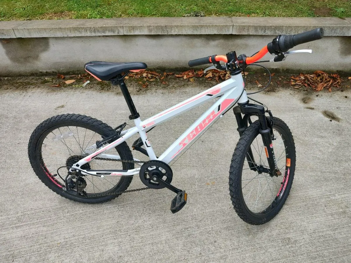 Kids team 20in bike  ,pink & white - Image 1
