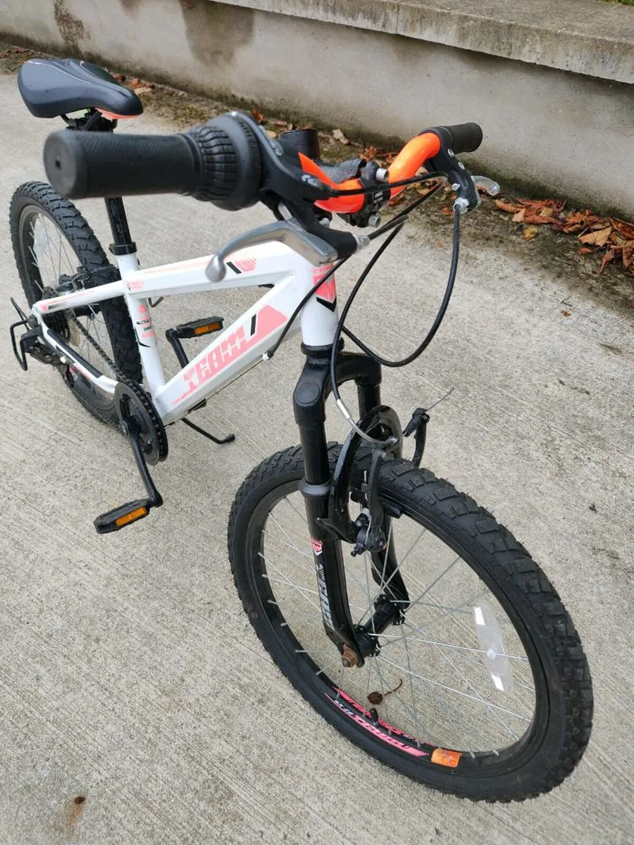 Kids team 20in bike  ,pink & white - Image 3
