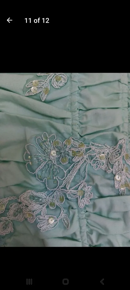 Mint green sequin bodice top with tags (free post) - Image 1