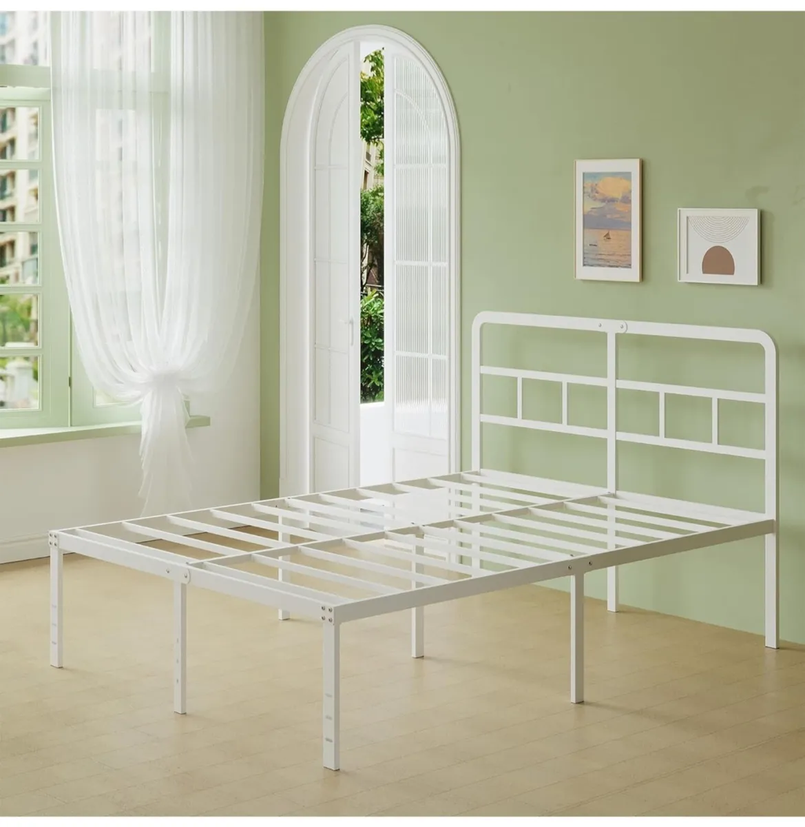 King Size Bed Frame 5ft with Curved Headboard - Image 4