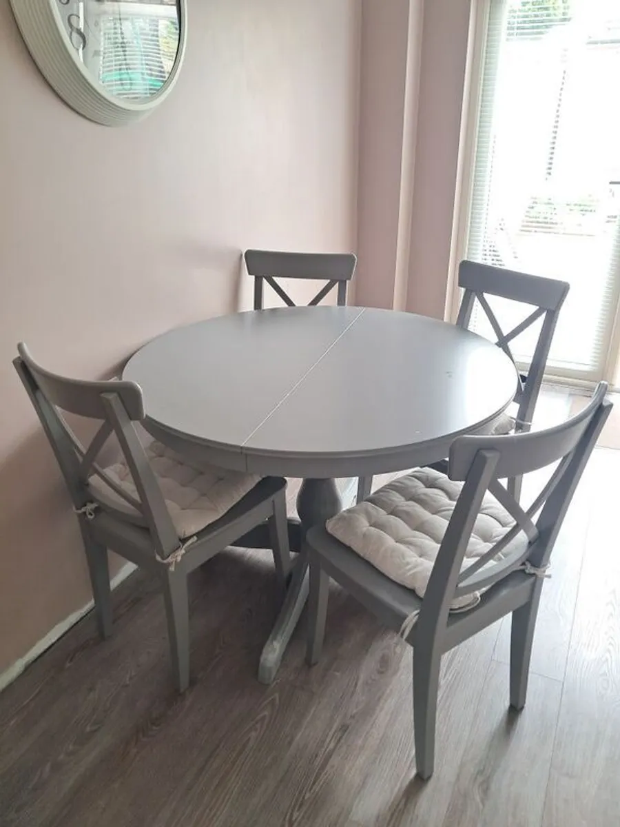 Ikea Ingatorp Extendable Table with 4 Chairs - Image 2