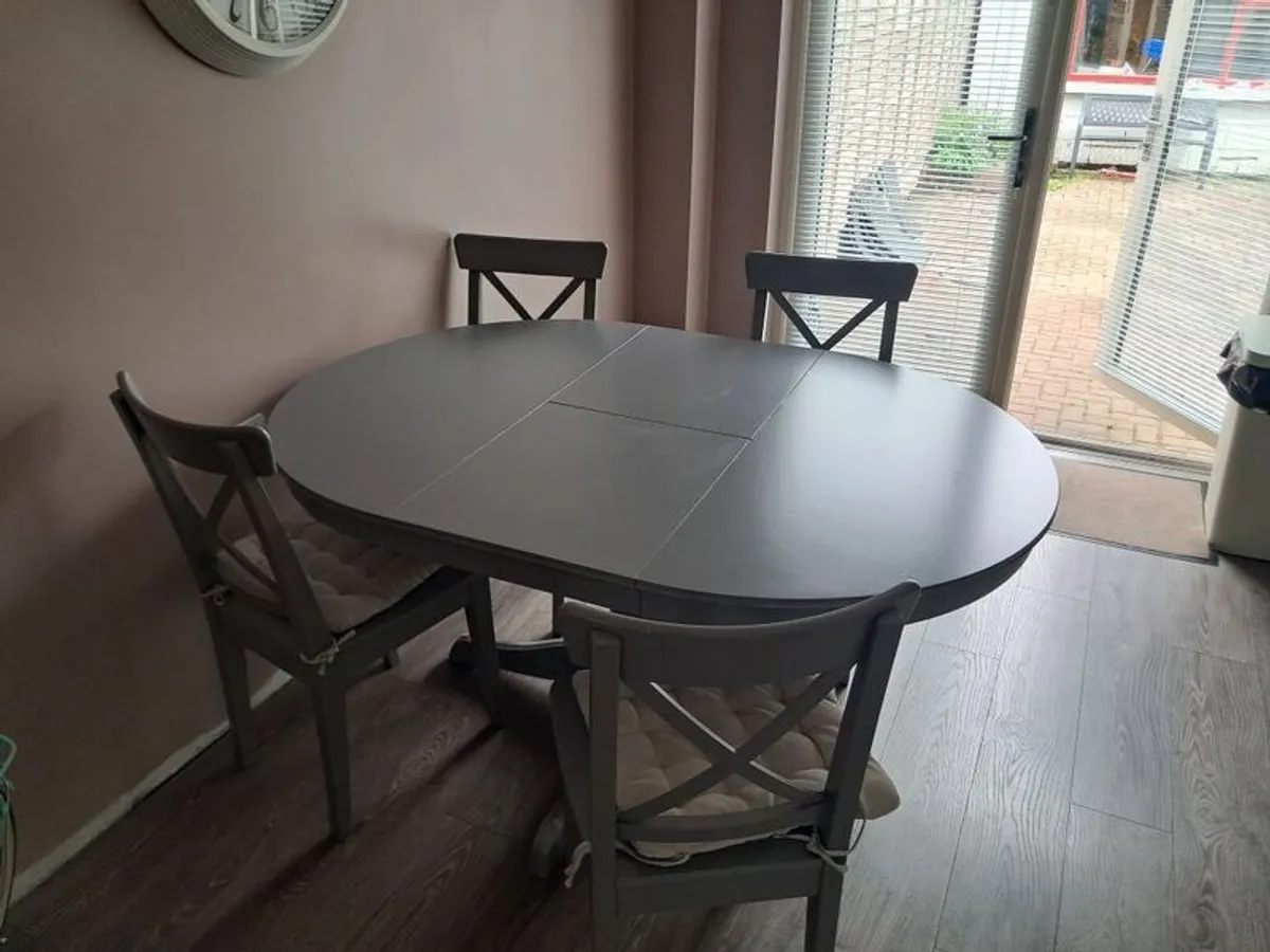 Ikea Ingatorp Extendable Table with 4 Chairs - Image 3
