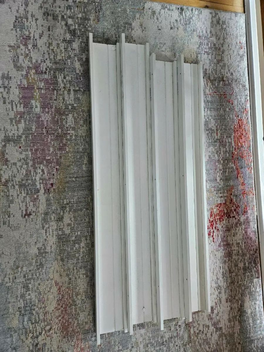 4 white ikea picture shelf. - Image 1