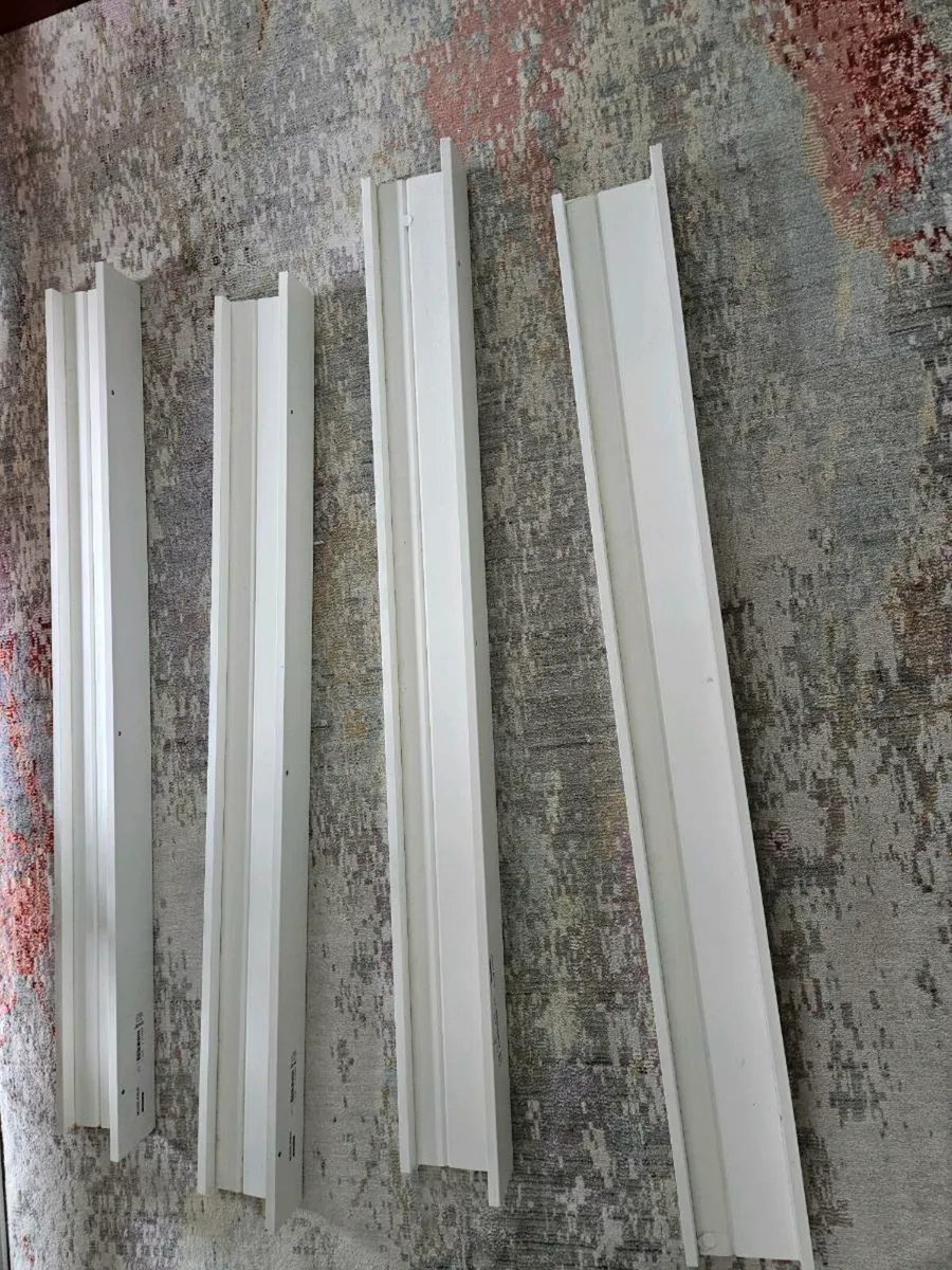 4 white ikea picture shelf. - Image 3