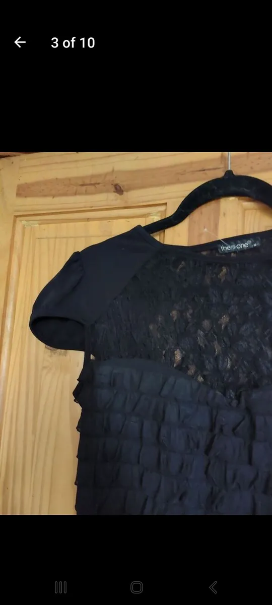Black rufflle top (free postage) - Image 3